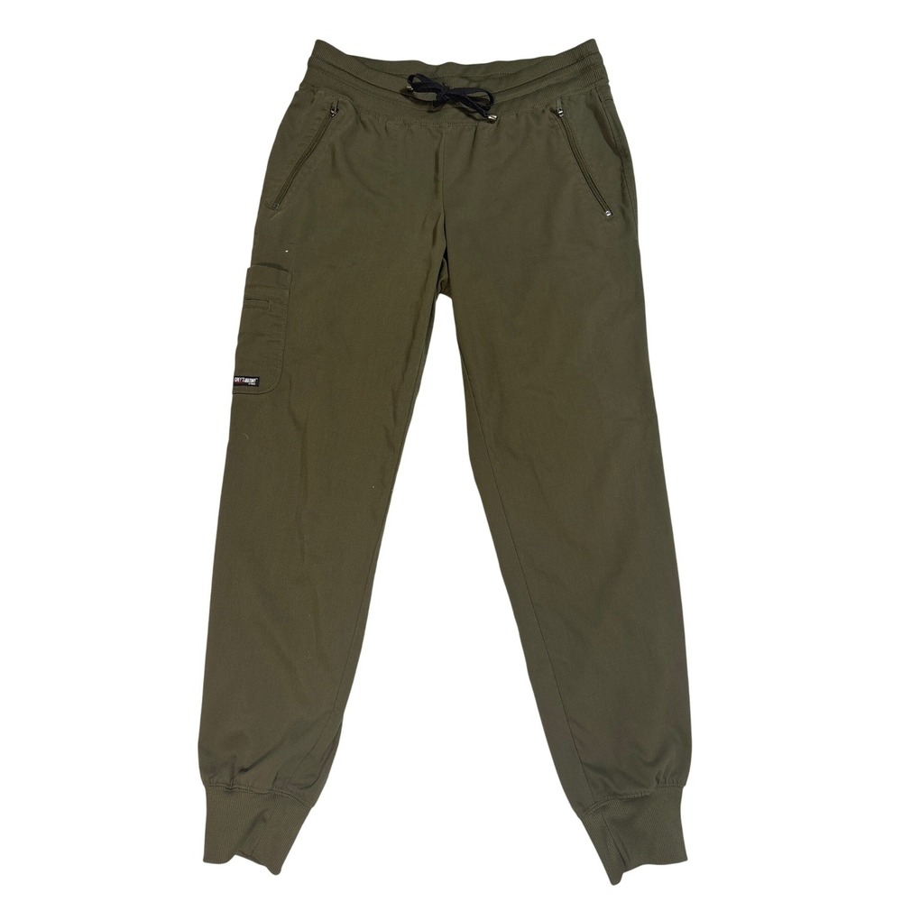 Greys Anatomy by Barco Olive Green Spandex Stretch Scrub Joggers Small GSP537